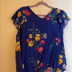 Old navy blue floral shirt